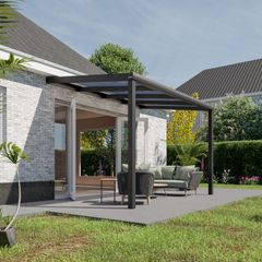 Pratt & S&ouml;hne Terrassen&uuml;berdachung Klar Polycarbonat 16 mm 4 x 2,5 m