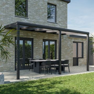 Pratt & Söhne Terrassenüberdachung Klar Polycarbonat 16 mm 5 x 2,5 m