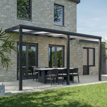 Pratt & Söhne Terrassenüberdachung Opal Polycarbonat 16 mm 5 x 2,5 m