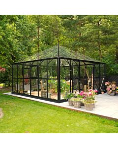 Gardenmeister Royal Park 300 Glaspavillon Sicherheitsglas 4 mm schwarz