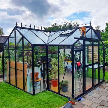 Gardenmeister Orangerie 200 Glaspavillon Sicherheitsglas 4 mm schwarz